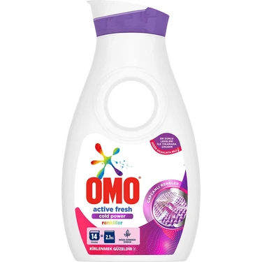 Omo Active Fresh Cold Power Renkliler için Sıvı Çamaşır Deterjanı 910