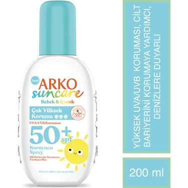 Arko Suncare SPF50+ Çok Yüksek Korumalı Bebek & Çocuk Güneş Kremi 200