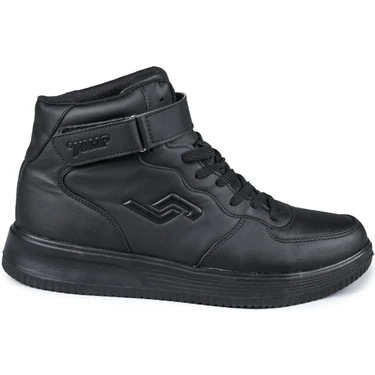 Jump 16309 Yüksek Bilekli Siyah Erkek Sneaker Günlük Spor