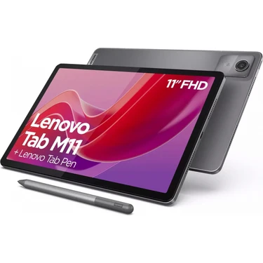 Lenovo Tab M11 TB330FU 4GB 128GB Depolama 11" IP52 Wuxga Tablet - ZADA0056TR + Lenovo Tab Pen