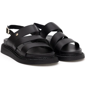 U.S. Polo Assn. Kadın Siyah Sandalet
