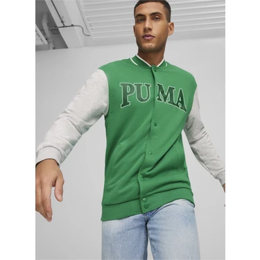 Puma 67897186 Puma Squad Track Jacket Yeşil Erkek Kapüşon Yaka Regular Fit