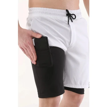 Genius Store Erkek Running Hızlı Kuruma Micropoly Antrenman Halısaha Fitness Kısa Taytlı Outdoor