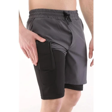 Genius Store Erkek Running Hızlı Kuruma Micropoly Antrenman Halısaha Fitness Kısa Taytlı Outdoor