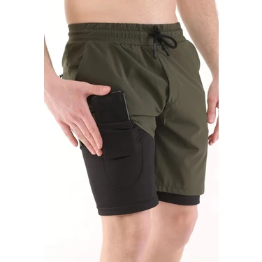 Genius Store Erkek Running Hızlı Kuruma Micropoly Antrenman Halısaha Fitness Kısa Taytlı Outdoor