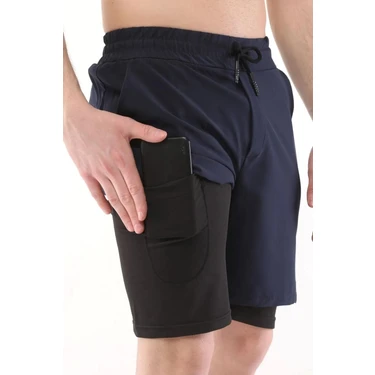 Genius Store Erkek Running Hızlı Kuruma Micropoly Antrenman Halısaha Fitness Kısa Taytlı Outdoor