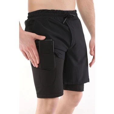 Genius Store Erkek Outdoor Antrenman Halısaha Şort Hızlı Kuruma Micropoly Kumaşla M