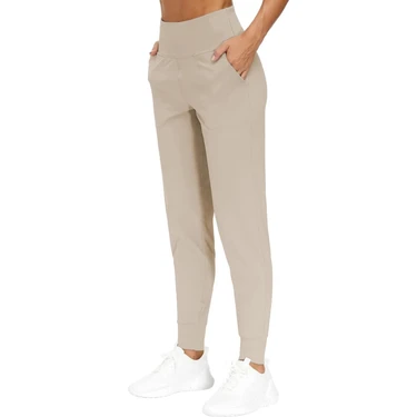 Genius Store Kadın Yüksek Bel Yoga Koşu Egzersiz Joggers Hafif Eşofman Altı