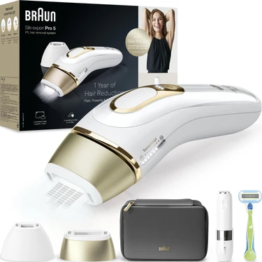 Braun Ipl Silk·expert Pro 5, Evde Tüy Alma, Çanta, Venus Tıraş Makinesi, 2 Başlık Ile,