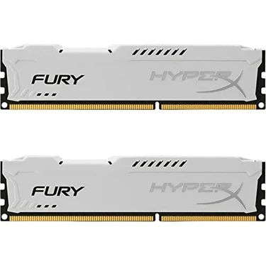 Kingston Hyperx Fury White 16GB (2X8GB)1866MHZ Ddr3 Ram (HX318C10F/8) 2'li