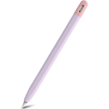 Novstrap Apple Pencil Usb-C Uyumlu Kılıf Lila Renkli Ergonomik Tasarımlı Silikon