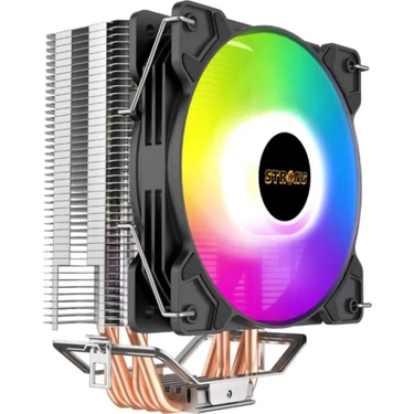 Strong M4-12XPRO 12CM Rainbow 4 Bakır Borulu 135W 4 Pin Intel/amd Kule Tipi Işlemci Cpu