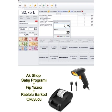 Pazar Timi Barkod Satış Sistemi & Market Programı (3'lü