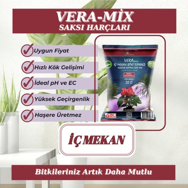 MF Botanik Vera Özel Karışım Iç Mekan Bitki Toprağı 20 Litre Çiçek Toprağı Toprak