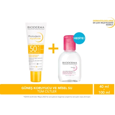 Bioderma Photoderm Aquafluid SPF50 & Sensibio H2O 100