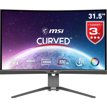 MSI 31.5 MAG 325CQRF QD 2560x1440 (WQHD) CURVE 1000R RAPID Fiyatı