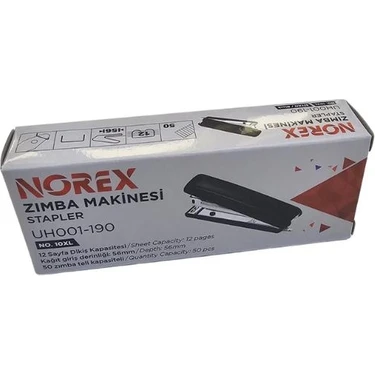 Norex Nore x Zımba Makinesi Siyah NO:10 x L UH001 190 Fiyatı