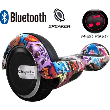 Smart Balance Hoverboard Smart Scooter Elektrikli Kaykay Bluetooth Speakerlı 