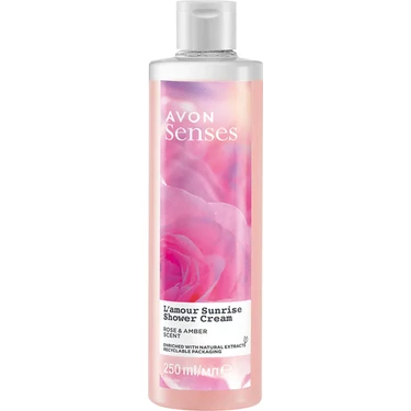 Avon Senses L'amour Sunrise Gül ve Amber Kokulu Krem Duş Jeli 250