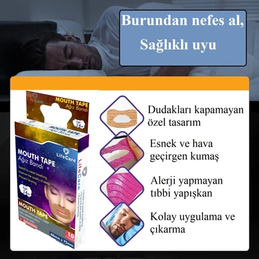 Life Care Ağız Kapama Bandı Yetişkin Boy 10'lu