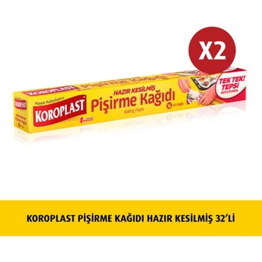 Koroplast Pişirme Kağıdı Hazır Kesilmiş 16'lı x  2