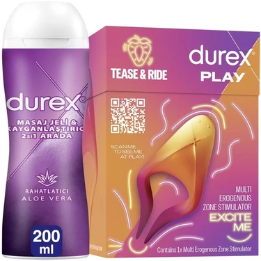 Durex Çoklu Erojen Bölge Uyarıcı + Aloevera 2si 1 Arada Kayganlaştırıcı Jel