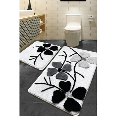 Chilai Home Kırçiçeği Gri 2 Li Set Banyo Halısı