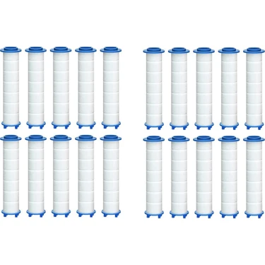 Kigiwaa Sert Su Için 20 Adet Yedek Duş Filtresi - Klor ve Florürü Gidermek Için Yüksek Çıkışlı Duş
