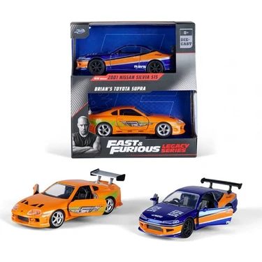 フィギュア　1/18 1/24 1/32 1/35 1/43 1/64 Nゲージ Jada 1/32 Ölçek 2'li Fast And Furious Set - 2001 Nissan Fiyatı