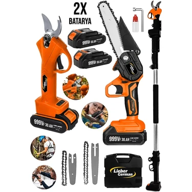 Lieber German Teknoloji 2'li Set 999VF 30AH 3 mt Teleskopik Fiyatı