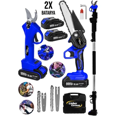 Lieber German 3ın1 Blue 2'li Set 999VF 30AH 3 mt Teleskopik Fiyatı