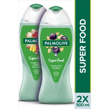 Palmolive Super Food Greyfurt Suyu & Zencefil Özü ve Super Food Acai Üzümü & Yulaf Özleri