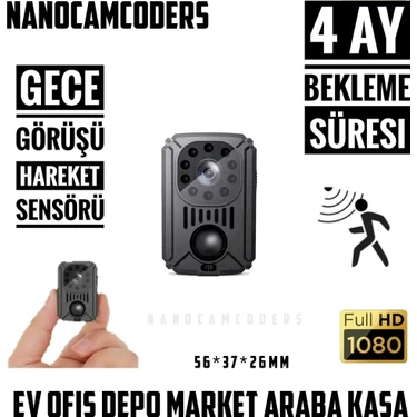 Nanocamcoders 1k * 1080P Fotokapan 4 Ay Bekleme Süresi Gece Görüşü Güvenlik Gizli Pır Kamera Kaydet