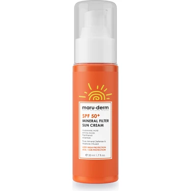 Maru.derm Güneş Kremi | Spf 50+  Mineral Filtre Güneş Kremi 50