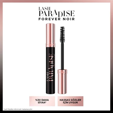 L'oréal Paris Lash Paradise Forever Noir Maskara Hacim Verici Özelliklerle Siyah Renkli Büyük