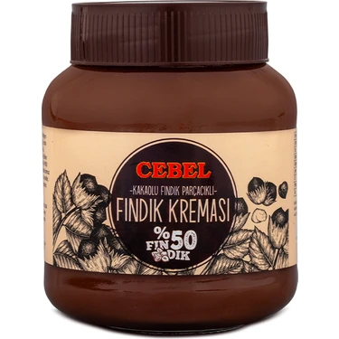 Cebel Fındık Parçacıklı Kakaolu Fındık Kreması 350 gr Kav. %