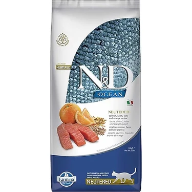 N&D Nd Ocean Somonlu Neutered Az Tahıllı Kedi Maması 10