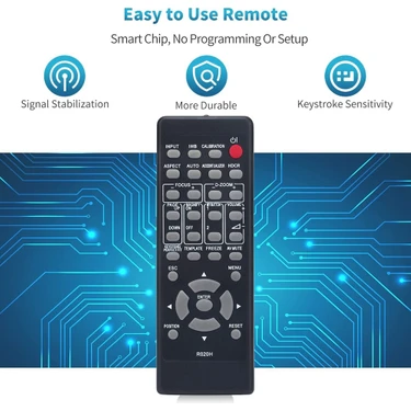 R020H Replacement Remote Control For Hitachi Projectors – CP-AX2503, CP-AW2503, CP-AW2505, And More, Infrared Black - View #3