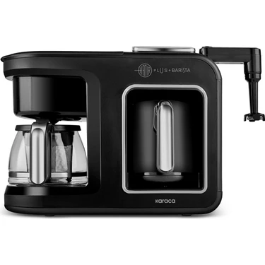 Karaca Hatır Plus Barista 6 In 1 Latte Cappucino ve Közde Türk Kahvesi Makinesi Black