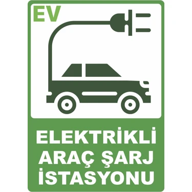 ChicArt Design Studio Elektrikli Araç Şarj Istasyonu Dijital Uv Folyo Yapışkan Baskı Uyarı Etiket 
