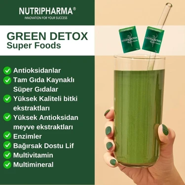 Nutripharma Green Detox Super Foods, 30 Saşe, Ananas Fiyatı