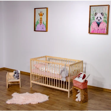 Kukka NTR420 Doğal Ahşap 2-Kademeli Beşik 70X140