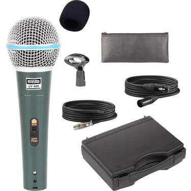 Lastvoice Lv-680 Profesyonel Dinamik EL Mikrofonu (Çift kablo Sünger Çanta