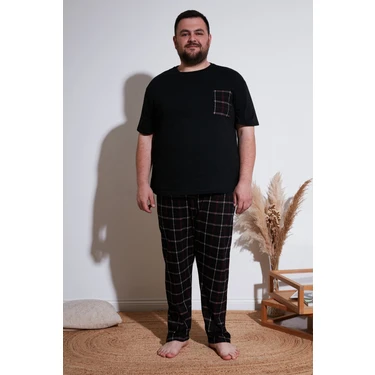 Buratti Pamuklu Regular Fit Büyük Beden Pijama Takımı Erkek Pijama Takımı