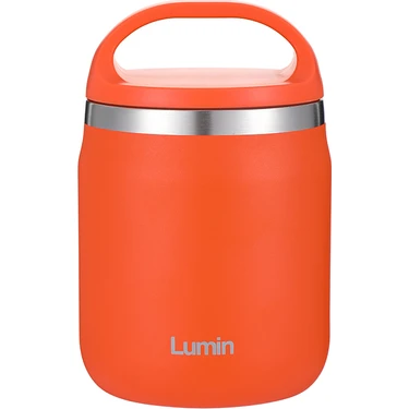 Lumin Flask Lumin Thermo 0,60 Litre Paslanmaz Çelik Vakumlu Yalıtımlı Yemek Termosu 12 Saat Sıcak,
