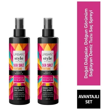 Urban Care Style Guide Deniz Tuzu Saç Spreyi 200ML X2 Doğal Dalga Sağlayan Vegan