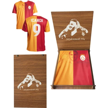 Galatasaray Lisanslı  Mauro Icardi Taraftar T-Shirt Icardi Ahşap