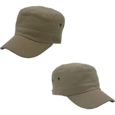 Derikem Kastro Outdoor Kasket Şapka %100 Keten Bej Renkli Erkek Kullanımı İçin