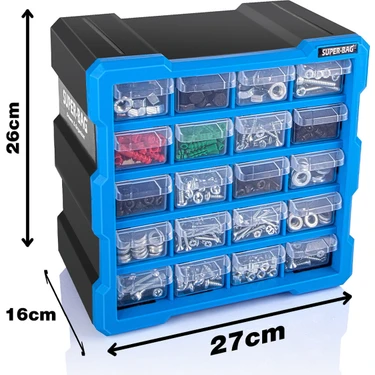 AR60枚セット！！ Super-Bag ASR-6006 Super Bag Monoblok 20 Çekmeceli Organizer Fiyatı