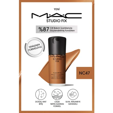 MAC STUDIO FIX FLUID SPF 15 MAT FONDÖTEN-NC47 30